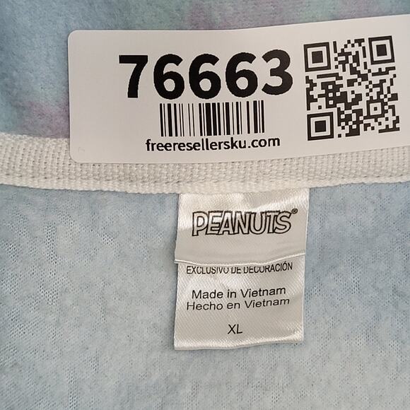 Peanuts 1/4-Zip Fleece Sweater Womens XL 23x21 Crop - Picture 7 of 16